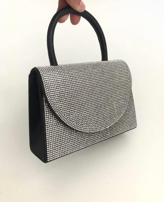 BOLSO ASA PIEDRAS PLATA